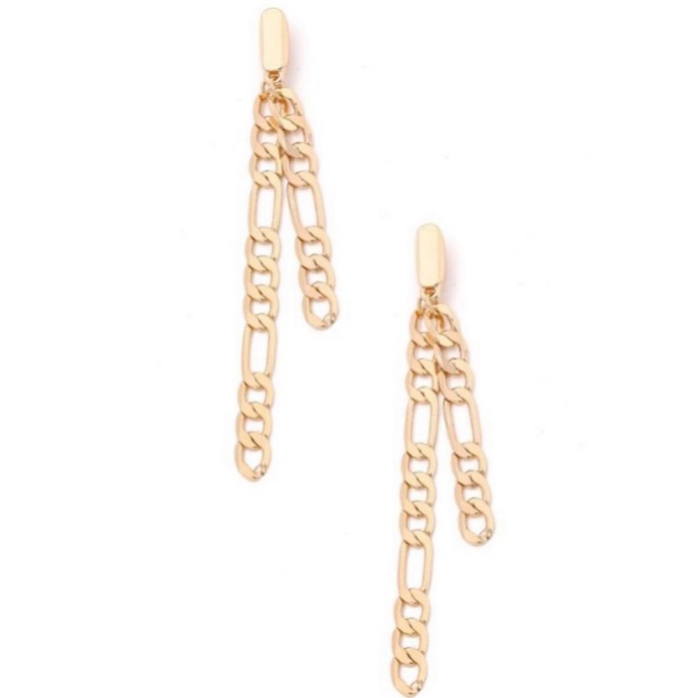 Really pretty good toned paperclip chain earrings